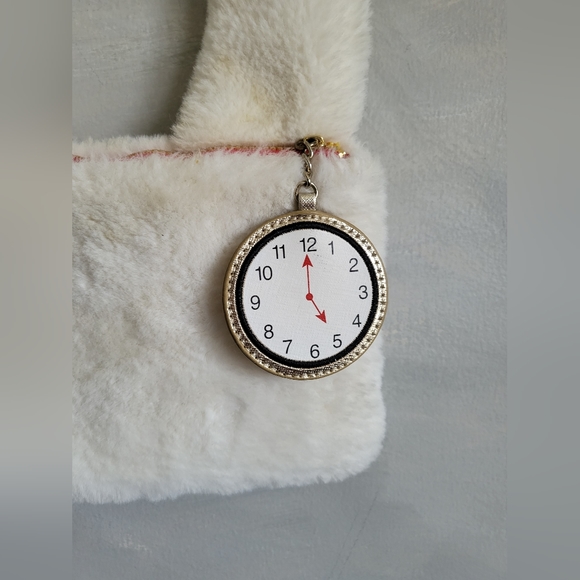 Disney Parks Alice in Wonderland White Rabbit Plush Coin Purse Pouch Bag - Picture 6 of 13